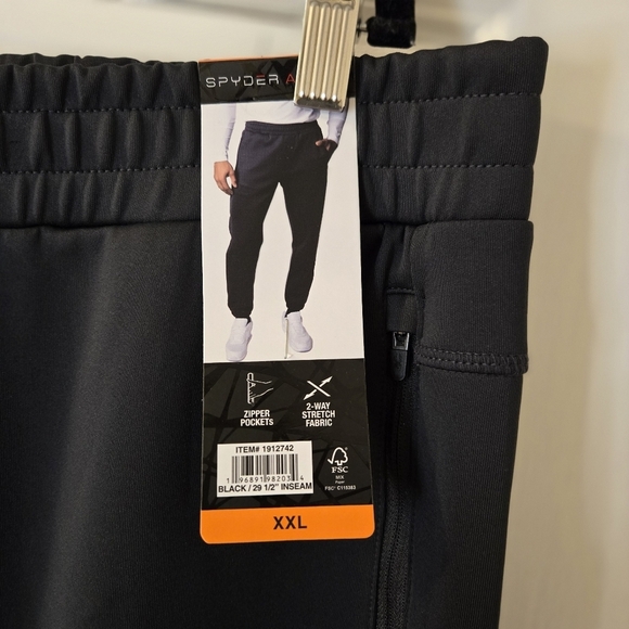 NEW Spyder Active Mens Black Athletic Pants Size XXL - Picture 5 of 15